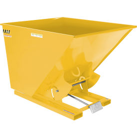 Vestil Steel Heavy Duty D-Style Self Dumping Hopper 2 Cu. Yd. 6000 lb. Capacity Yellow 