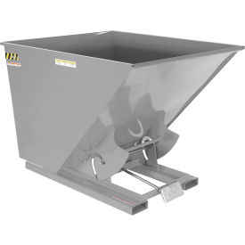 Vestil Steel Heavy Duty D-Style Self Dumping Hopper 2 Cu. Yd. 6000 lb. Cap. Machine Gray 