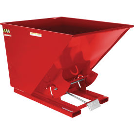 Vestil Steel Heavy Duty D-Style Self Dumping Hopper 2 Cu. Yd. 6000 lb. Capacity Soda Red 