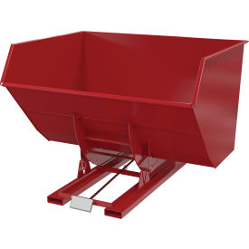 Vestil Steel Heavy Duty D-Style Self Dumping Hopper 5 Cu. Yd. 6000 lb. Capacity Soda Red 