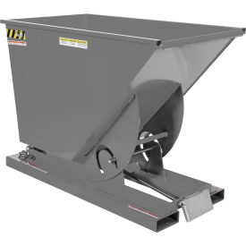 Vestil Steel Heavy Duty D-Style Self Dumping Hopper 3/4 Cu. Yd. 6000 lb. Cap. Machine Gray 