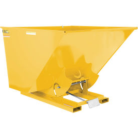 Vestil Steel Medium Duty D-Style Self Dumping Hopper 2-1/2 Cu. Yd. 4000 lb. Capacity Yellow 