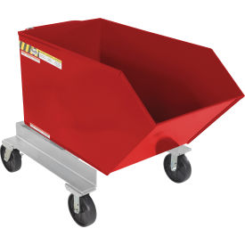Vestil Steel Portable Tilting Hopper 1/2 Cu. Yd. 2000 lb. Capacity Red 
