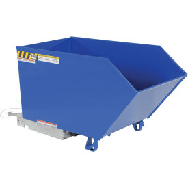 Vestil Heavy Duty H-Style Low Profile Self Dumping Hopper 1/2 Cu. Yd. 6000 lb. Cap. Blue 