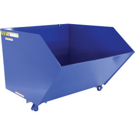 Vestil Heavy Duty H-Style Low Profile Self Dumping Hopper 1-1/2 Cu. Yd. 6000 lb. Cap. Blue 