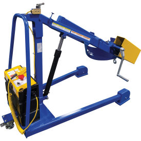 Vestil™ DC Powered Hydraulic Drum Carrier Rotator & Boom 59-11/16" Lift Height 800 lb. Cap.