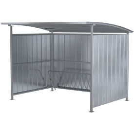 Vestil Multi Duty Bicycle Shelter 95-1/2"L x 120"W x 90-1/16"H Galvanized Silver 