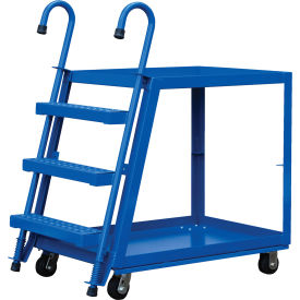 Vestil Steel 2 Shelf Stock Picker 1000 lb. Capacity 39-3/4"L x 21-7/8"W x 51-1/8"H 