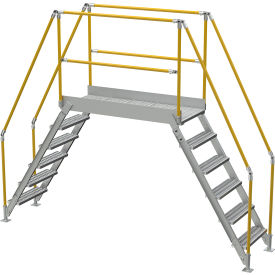Vestil 6 Step Aluminum Crossover Ladder 128" L x 29-1/4"W x 103"H 