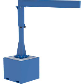 Vestil Steel Portable Jib Crane with Filled Base 10 I-Beam 500 lb. Capacity Blue 