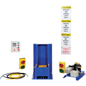 Vestil Electric Hydraulic with LED Light Package Trailer Lock System Blue/Yellow 