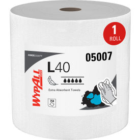 WypAll® L40 Towels Jumbo Roll 12.5 x 12.2 White 750/Roll