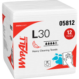 WypAll® L30 Towels Quarter Fold 12.5 x 12 90/Polypack 12 Polypacks/Carton