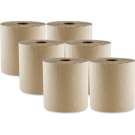 Boardwalk® Hard Wound Towel 1-Ply 8"W x 700L Kraft 6 Rolls/Case 