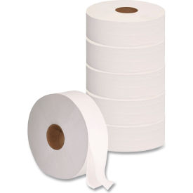 JRT Jumbo Bath Tissue Septic Safe 2-Ply White 12" Diameter 1378 ft Length 6/Case