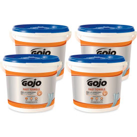 GOJO® FAST TOWELS Hand Cleaning Towels 7.75 x 11 Fresh Citrus Blue 130/Bucket 4 Buckets/CT