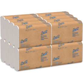 Scott® Essential Multi-Fold Towels 100 Recycled 1-Ply 9.2 x 9.4 White 250/Pack 16 Packs 