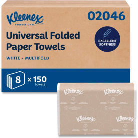 Kleenex® Multi-Fold Paper Towels Convenience 9.2 x 9.4 White 150/Pack 8 Packs/Carton