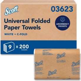 Scott® Essential C-Fold Towels Convenience Pack 1-Ply White 200/Pack 9 Packs/Carton 