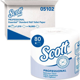 Scott® Essential Standard Roll Bathroom Tissue Septic Safe 1210 Sheets/Roll 80 Rolls