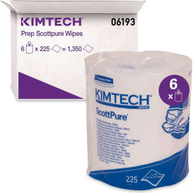 Kimtech SCOTTPURE Critical Task Center-Pull Roll Jr. 7" x 7" White 225/Roll 6/Case