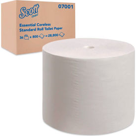 Scott® Essential Extra Soft Coreless Bath Tissue Septic Safe 800 Sheets/Roll 36 Rolls