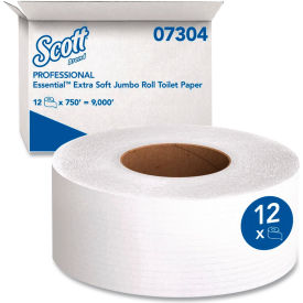 Scott® Essential Extra Soft JRT Septic Safe 2 Ply 3.55" x 750 ft White 12 Rolls/Carton