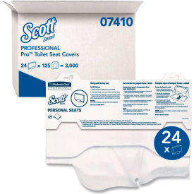 Scott Personal Toilet Seat Covers 125 Sheets/Pack 24/Case - KIM07410CT