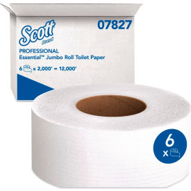Scott® Essential JRT Extra Long Bathroom Tissue Septic Safe 2-Ply 3.55" x 2000ft 6 Rolls/CT