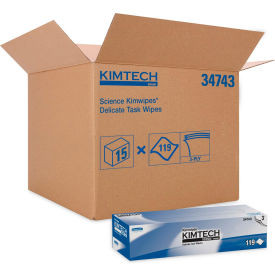 Kimtech™ Kimwipes Delicate Task Wipers 3-Ply 11.8x11.8 Unscented White 100/BX 15 Boxes/CT