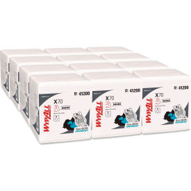 WypAll® X70 Cloths 1/4 Fold 12.5 x 12 White 76/Pack 12 Packs/Carton