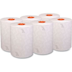Scott® Slimroll Towels 1-Ply 8" x 580 ft White/Orange Core 6 Roll/Carton 