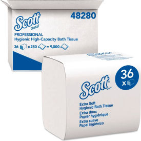 Scott® Control Hygienic Bath Tissue 2-Ply 250/Pack 36/Carton - 48280