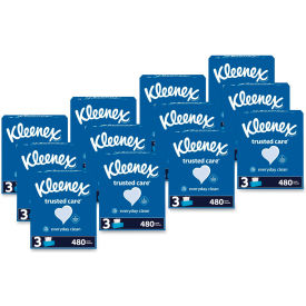Kleenex Trusted Care Facial Tissue 2-Ply White 160 Sheets/Box 3 Boxes/Pack 12 Packs/Carton