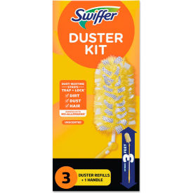 Swiffer® Heavy Duty Dusters with Extendable Handle 14" to 3 ft Handle 1 Handle & 3 Duster/Kit