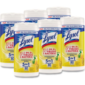 LYSOL® Disinfecting Wipes 1 Ply Lemon and Lime Blossom 80 Wipes/Canister 6 Canisters/Carton