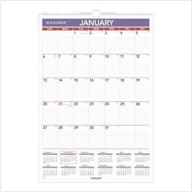 AT-A-GLANCE® Erasable Wall Calendar 15.5 x 22.75 White Sheets 12-Month (Jan to Dec) 2026