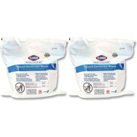 Clorox Healthcare® Bleach Germicidal Wipes 1-Ply 12x12 Unscented 110/Refill 2 Refills/CT