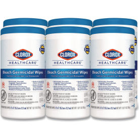 Clorox Healthcare® Bleach Germicidal Wipes 1-Ply 6x5 Unscented 150/Canister 6 Canisters/CT