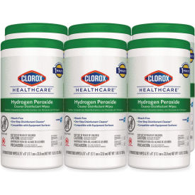 Clorox® Healthcare® Cleaner Disinfectant Wipes Unscented 95 Wipes/Canister Pk of 6