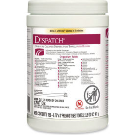 Clorox® Healthcare® Dispatch Cleaner Disinfectant Towels 6 3/4 X 8 150/Can