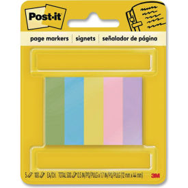 Post-it® Page Markers 1/2" x 2" Assorted Ultra 100 Flags/Pad 5 Pads/Pack