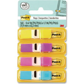 Post-it® Flags Small Page Flags in Dispensers 0.5x1.75 Four Colors 35/Color 4 Dispensers/PK