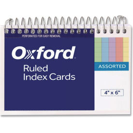 Oxford® Spiral Index Cards 40286 4" x 6" Assorted 1 Each