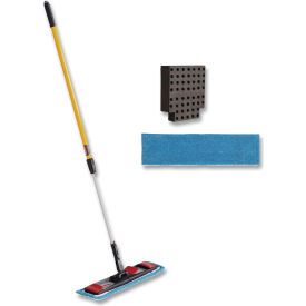 Rubbermaid® Adaptable Flat Mop Kit 19.5" x 5.5" Microfiber Head 48"-72"Aluminum Handle