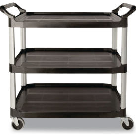 Rubbermaid® Xtra Utility Cart 3 Shelves 300 lb. Capacity 20"L x 40-5/8"W x 37-13/16"H Black