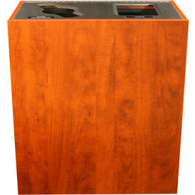Busch Systems Aristata Double Recycling & Trash Can, 30 Gallon, Wooden