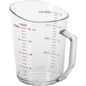 Cambro 100MCCW135 - Camwear Measuring Cup 1 Quart Clear Polycarbonate Handle Dishwasher Safe