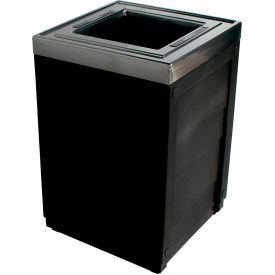 Busch Systems Evolve Cube Trash Can, Landfill, 50 Gallon, Black