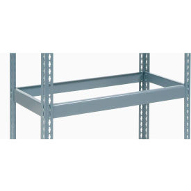 Global Industrial 601907 Global Industrial™ Additional Shelf, Double Rivet, No Deck, 48"W x 24"D, Gray image.